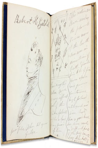 American Astrology Manuscript Album 1837 — Horoscopes, Star Charts, Lottery Numbers, Portraits.