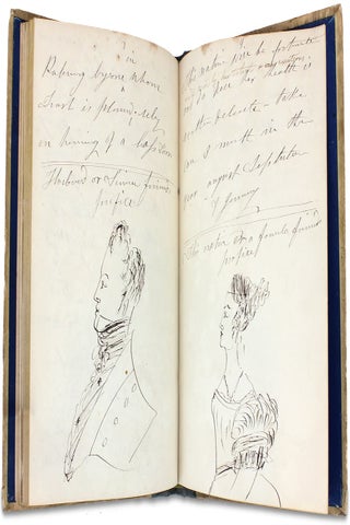 American Astrology Manuscript Album 1837 — Horoscopes, Star Charts, Lottery Numbers, Portraits.
