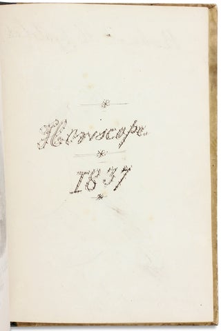 American Astrology Manuscript Album 1837 — Horoscopes, Star Charts, Lottery Numbers, Portraits.