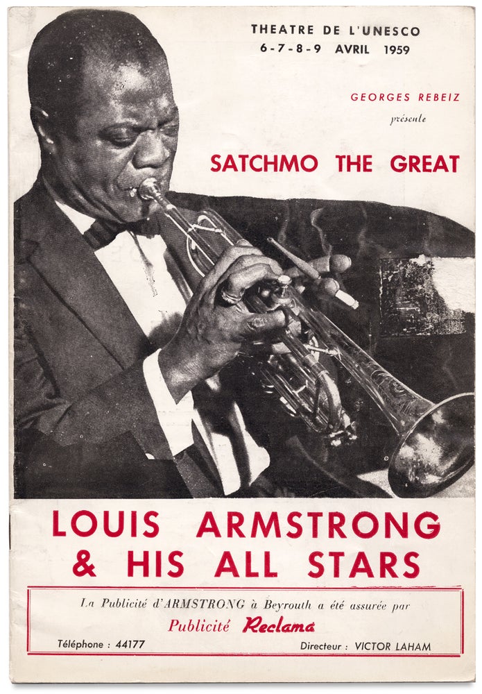 [3728534] Theatre de L’UNESCO…Satchmo the Great, Louis Armstrong & his All Stars [cover title]. Louis Armstrong, promoter Georges Rebeiz.