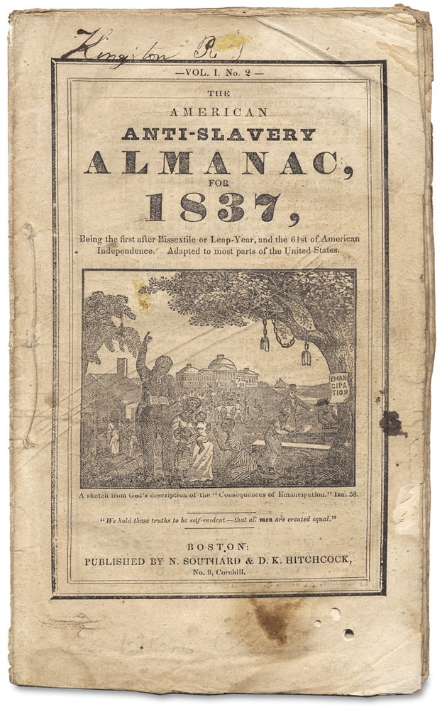 [3728622] The American Anti-Slavery Almanac, for 1837. American Anti-Slavery Society.