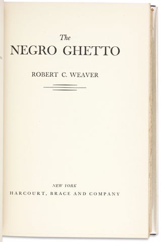 The Negro Ghetto.