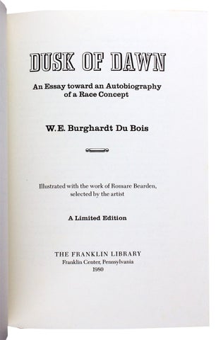 3728781] Dusk of Dawn. An Essay Toward an Autobiography of a Race Concept. [Romare Bearden,...