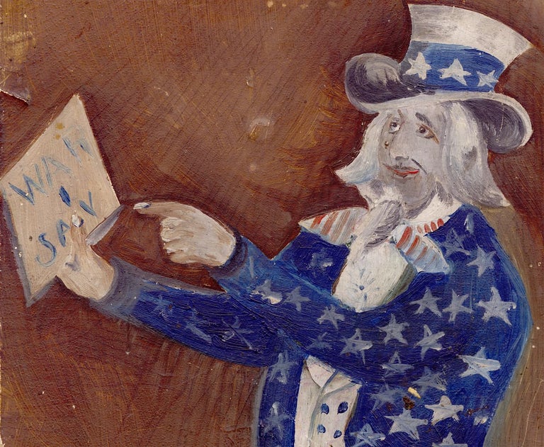 [3728902] War I Say [caption title of Spanish-American War-Era Uncle Sam Painting]. Anon.