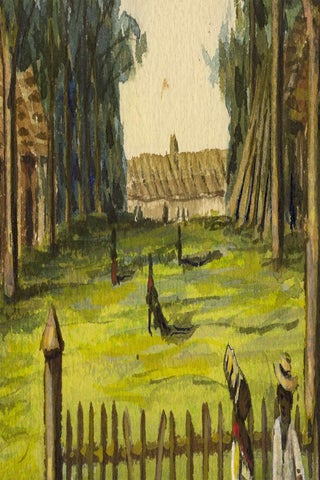 1886 American prison art by an Italian-American circus performer jailed for murder, possibly depicting a Cuban slave plantation.
