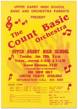 3729008] [Jazz Poster:] Upper Darby High School ... The Count Basie Orchestra. Count Basie, Upper...