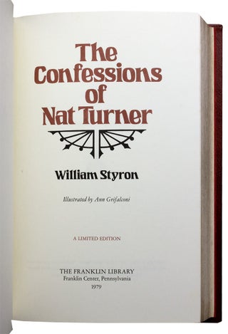 The Confessions of Nat Turner. (Signed Copy)