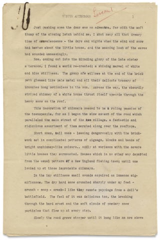 Donald M. & Renée D. Kirkpatrick, Bermuda Artists — Archive of 35 Literary Works in Typed Manuscript, c.1930–45.