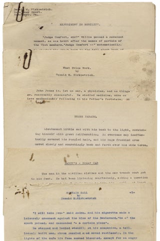 Donald M. & Renée D. Kirkpatrick, Bermuda Artists — Archive of 35 Literary Works in Typed Manuscript, c.1930–45.