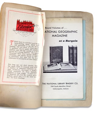 [1925–1931 Bookbinding Sales Manager’s Memorandum Book for the National Library Bindery Co. Branch in Indianapolis].