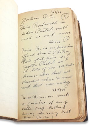 [1925–1931 Bookbinding Sales Manager’s Memorandum Book for the National Library Bindery Co. Branch in Indianapolis].