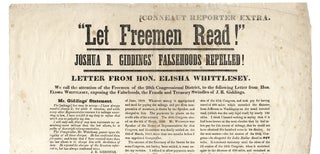 “Let Freemen Read!” Joshua R. Giddings’ Falsehoods Repelled! [opening lines of broadside Ohio newspaper extra].