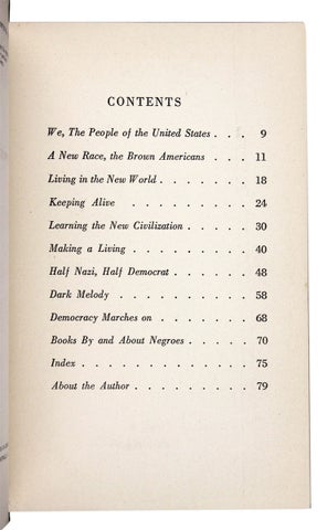 American Negroes. A Handbook. [inscribed and signed by the author]