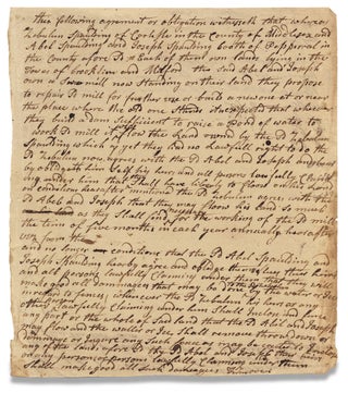 3729433] [Late 18th century Draft of Legal Agreement between Zebulon Spaulding; Abel Spaulding;...