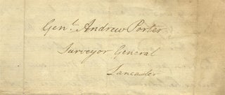[C.1809–1813 Autograph Letter Signed by Nathaniel Irish to General Andrew Porter, both former Revolutionary War Officers and Founding Members of the Society of the Cincinnati].