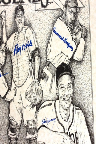 Negro League Legends. (Limited edition print, signed by 5 New York Cubans players)