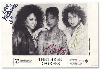 3729816] The Three Degrees. [caption title of publicity card for an all-women’s vocal trio]....