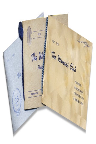 “The Woman’s Club of Philipsburg, Pennsylvania Year Book,” 1936–1963; 11 Yearbooks with 2 other club booklets.