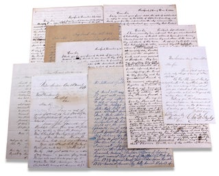 3729886] [1844–1845 and 1854, Group of 9 Autograph Letters Signed to and from Nathaniel Goodwin...