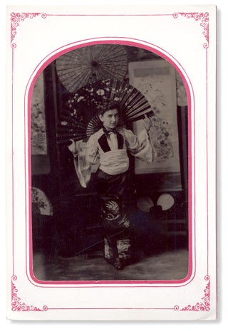 3729892] [C.1880s–1890s Tintype Photograph of a Western Woman in Japanese Costume]. Unk