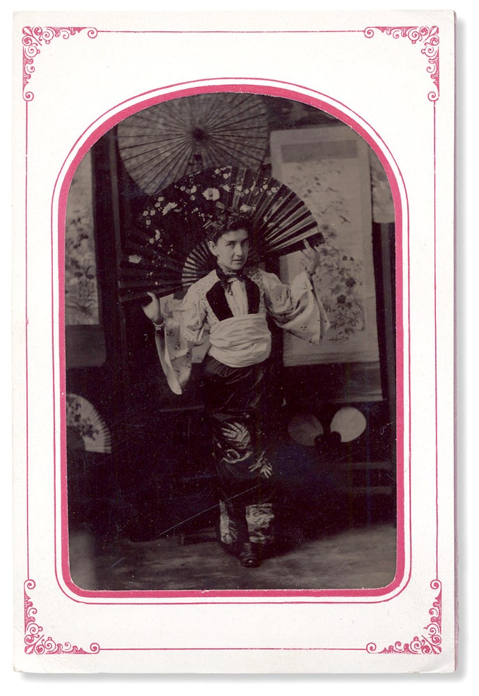 [3729892] [C.1880s–1890s Tintype Photograph of a Western Woman in Japanese Costume]. Unk.