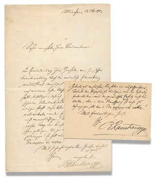 3729915] 1901 Autograph Letter Signed and 1903 ANS by Benno Rauchenegger, German Writer and...
