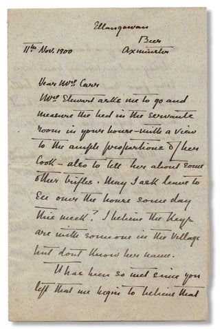 3729924] [1900 Autograph Letter Signed by Mary W. Findlater, Scottish Novelist]. Mary W....