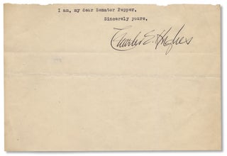 3729936] Autograph Signature of Charles E. Hughes, 11th U.S. Supreme Court Chief Justice and...
