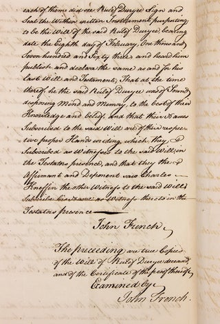 [1766 Manuscript Will of Rulef Deryea, i.e., Roelof Duryea, i.e., Rulof Duryee of Oyster Bay, Queens County, Long Island, New York].