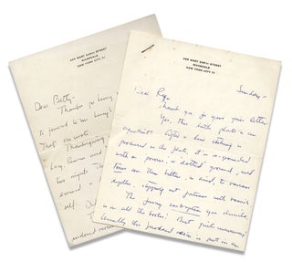 3729982] Two Autograph Letters Signed by Isabel Bishop, American Painter and Graphic Artist....