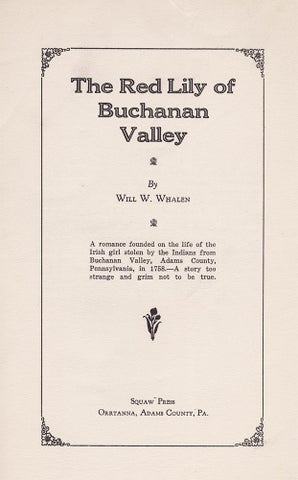 The Red Lily of Buchanan Valley.