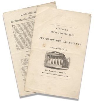 3730109] Fiftieth Annual Announcement of the Jefferson Medical College of Philadelphia. The...