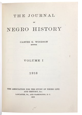The Journal of Negro History, Volume I, 1916 [complete].