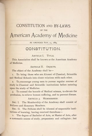 [1876 to 1891 American Academy of Medicine Sammelband].