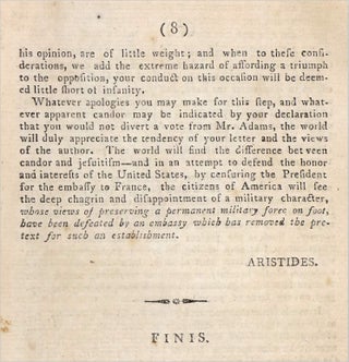 A Letter to General Hamilton, Occasioned by his Letter to President Adams. By a Federalist [caption title].