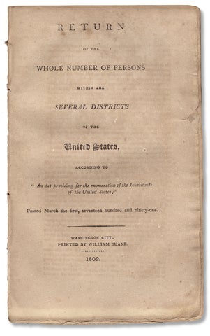 3730437] Return of the Whole Number of Persons within the Several Districts of the United States,...