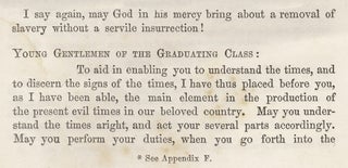 [Anti-Slavery Sermons:] The Times, and Signs of the Times. Baccalaureate Sermon, to the Graduating Class of Washington College, August 31, 1862.