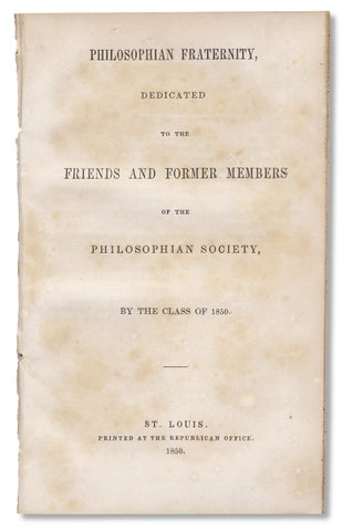 3730552] Philosophian Fraternity, Dedicated to the Friends and Former Members of the Philosophian...
