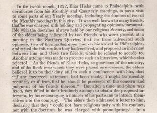 [Hicksite Controversy and Quakers:] A Declaration of the Yearly Meeting of Friends, held in Philadelphia, respecting the proceedings of those who have lately separated from the Society: and also, shewing, the contrast between their doctrines and those held by friends.