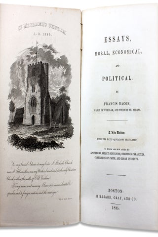 Essays, Moral, Economical, and Political ... A New Edition. With the Latin Quotations Translated to which are now added his Apothegms, Select Sentences, Christian Paradoxes, Confession of Faith, and Essay on Death