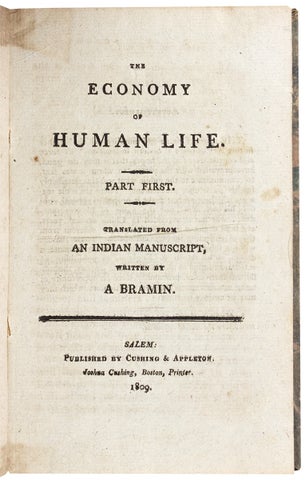 The Economy of Human Life ... Translated from an Indian Manuscript, written by a Bramin