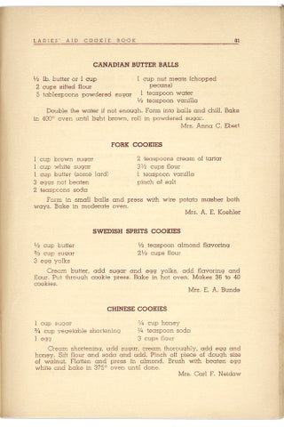 Ladies’ Aid Cookie Book.