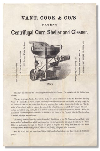 3730767] Vant, Cook & Co.&rsquo;s Patent Centrifugal Corn Sheller and Cleaner [caption title]. Unk