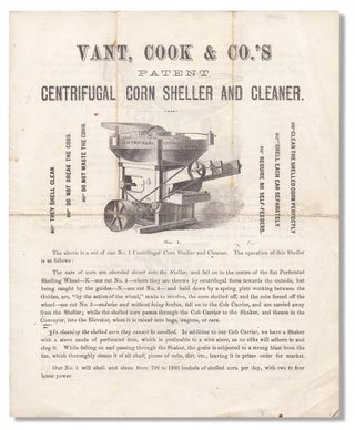 3730768] Vant, Cook & Co.’s Patent Centrifugal Corn Sheller and Cleaner [caption title]. Cook...