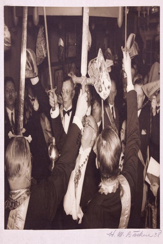 Four Original Photographs of a 1938 Shchlaraffia Gathering.
