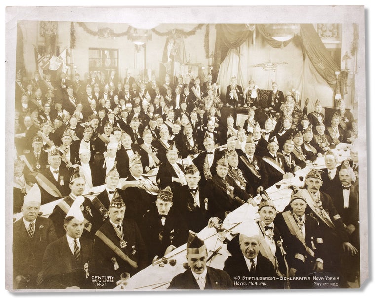 [3730789] [1925 Photograph of the Stiftungsfest or Anniversary Gathering of the Schlaraffia in New York City]. Inc Century Flashlight Photographers.