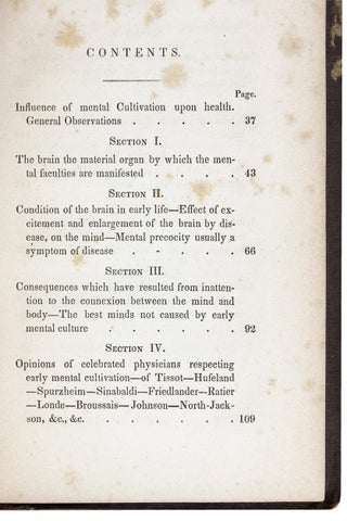 Remarks on the Influence of Mental Cultivation and Mental Excitement upon Health.