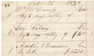 [1830–1831 Manuscript Daybook kept by U. Cashman & Co., Merchant and Agent for the Lackawanna Lumber Mill in Luzerne (now Lackawanna) County, Pennsylvania].