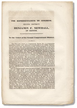 3730953] For Representative to Congress. Second District. Benjamin F. Newhall, of Saugus. To the...