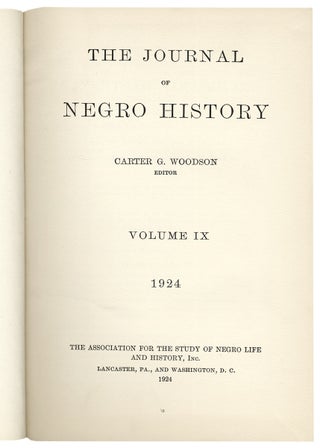 The Journal of Negro History, Volume IX, 1924. [complete]